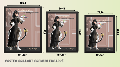 Poster Art Brillant Premium Encadré Personnalisé (in) | Dilya - Dilya's Art